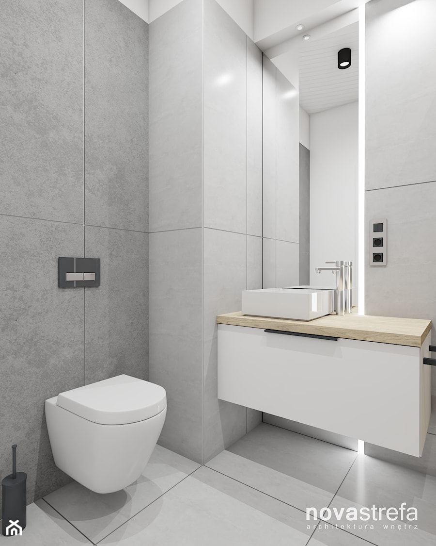 Minimalistyczna łazienka - zdjęcie od Novastrefa - Architektura Wnętrz