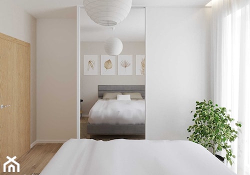 Sypialnia w ciepłych beżach - zdjęcie od Novastrefa - Architektura Wnętrz
