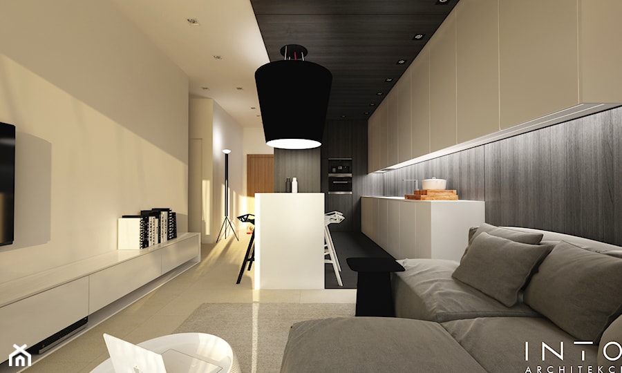 Warszawa | mieszkanie | 49m2 - Salon, styl minimalistyczny - zdjęcie od INTO architekci