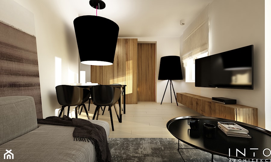 Poznań | mieszkanie | 62m2 - Salon, styl minimalistyczny - zdjęcie od INTO architekci