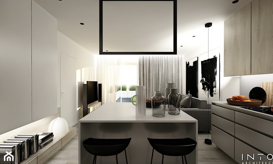 Ostrów Wielkopolski | mieszkanie | 65m2 - Salon, styl minimalistyczny - zdjęcie od INTO architekci