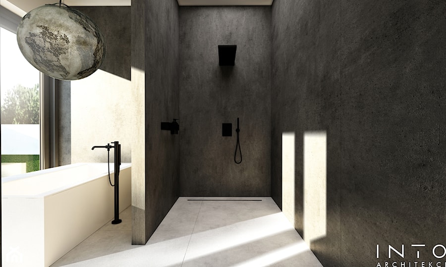 Chyby | dom | 300m2 - Łazienka, styl minimalistyczny - zdjęcie od INTO architekci