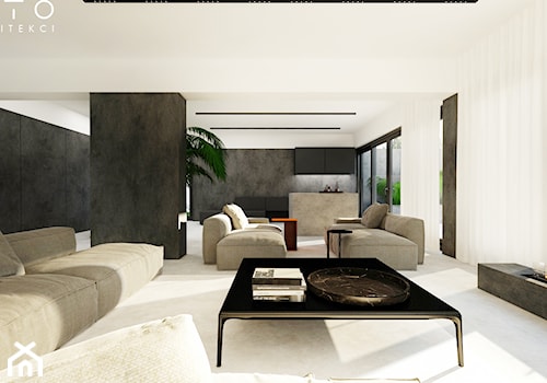 Chyby | dom | 300m2 - Salon, styl minimalistyczny - zdjęcie od INTO architekci