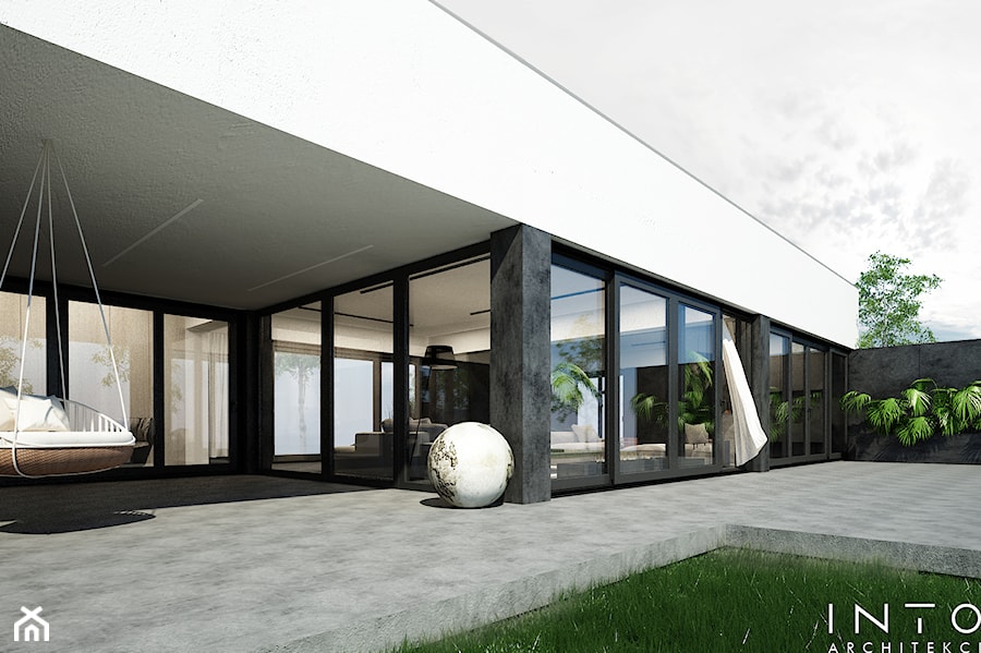 Chyby | dom | 300m2 - Taras, styl minimalistyczny - zdjęcie od INTO architekci