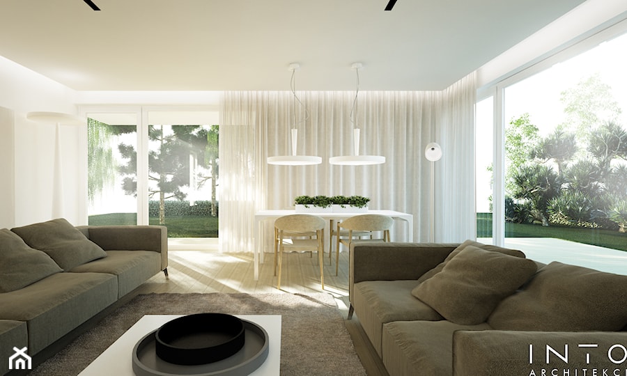 Koszalin | dom | 130m2 - Salon, styl nowoczesny - zdjęcie od INTO architekci