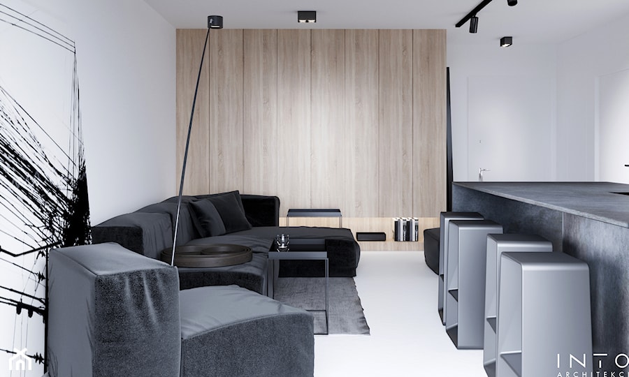 Warszawa | mieszkanie | 54m2 - Salon, styl minimalistyczny - zdjęcie od INTO architekci