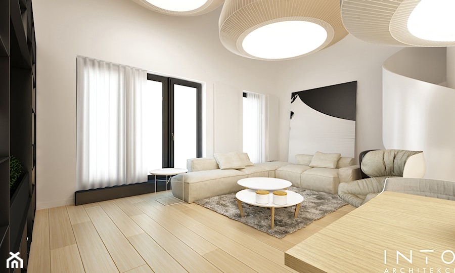 Kraków | mieszkanie | 92m2 - Salon, styl minimalistyczny - zdjęcie od INTO architekci