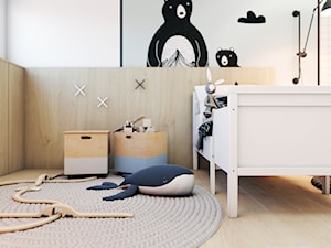 Złotniki - Mały biały pokój dziecka dla dziecka dla chłopca dla dziewczynki, styl nowoczesny - zdjęcie od EDYCJA studio
