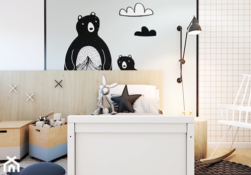Złotniki - Średni biały pokój dziecka dla dziecka dla chłopca dla dziewczynki, styl nowoczesny - zdjęcie od EDYCJA studio