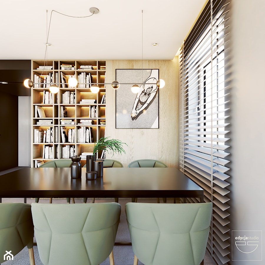 Industrial vibe - Średnia biała jadalnia jako osobne pomieszczenie, styl industrialny - zdjęcie od EDYCJA studio