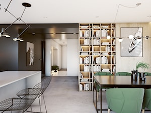 Industrial vibe - Duża beżowa jadalnia jako osobne pomieszczenie, styl industrialny - zdjęcie od EDYCJA studio