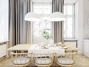 Back to classics - Duża biała jadalnia jako osobne pomieszczenie, styl tradycyjny - zdjęcie od EDYCJA studio