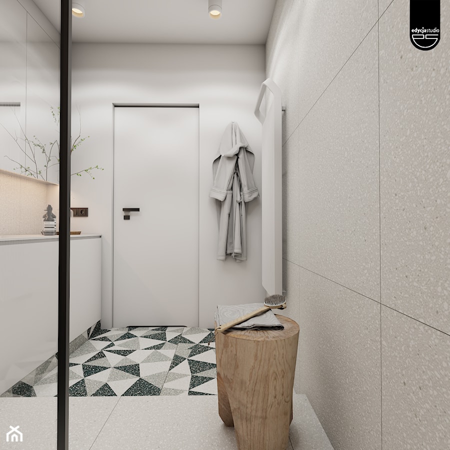 Roomba - Średnia bez okna z punktowym oświetleniem łazienka, styl minimalistyczny - zdjęcie od EDYCJA studio