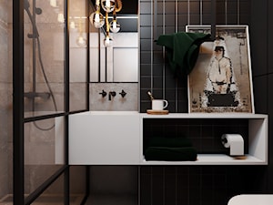 Industrial vibe - Mała na poddaszu bez okna łazienka, styl industrialny - zdjęcie od EDYCJA studio