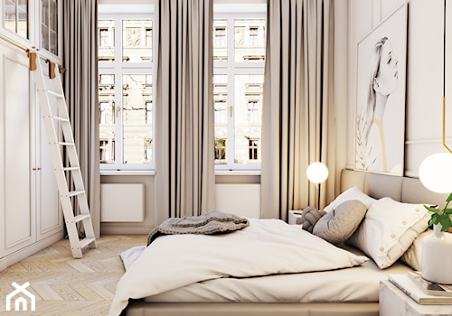 Back to classics - Mała biała sypialnia, styl tradycyjny - zdjęcie od EDYCJA studio