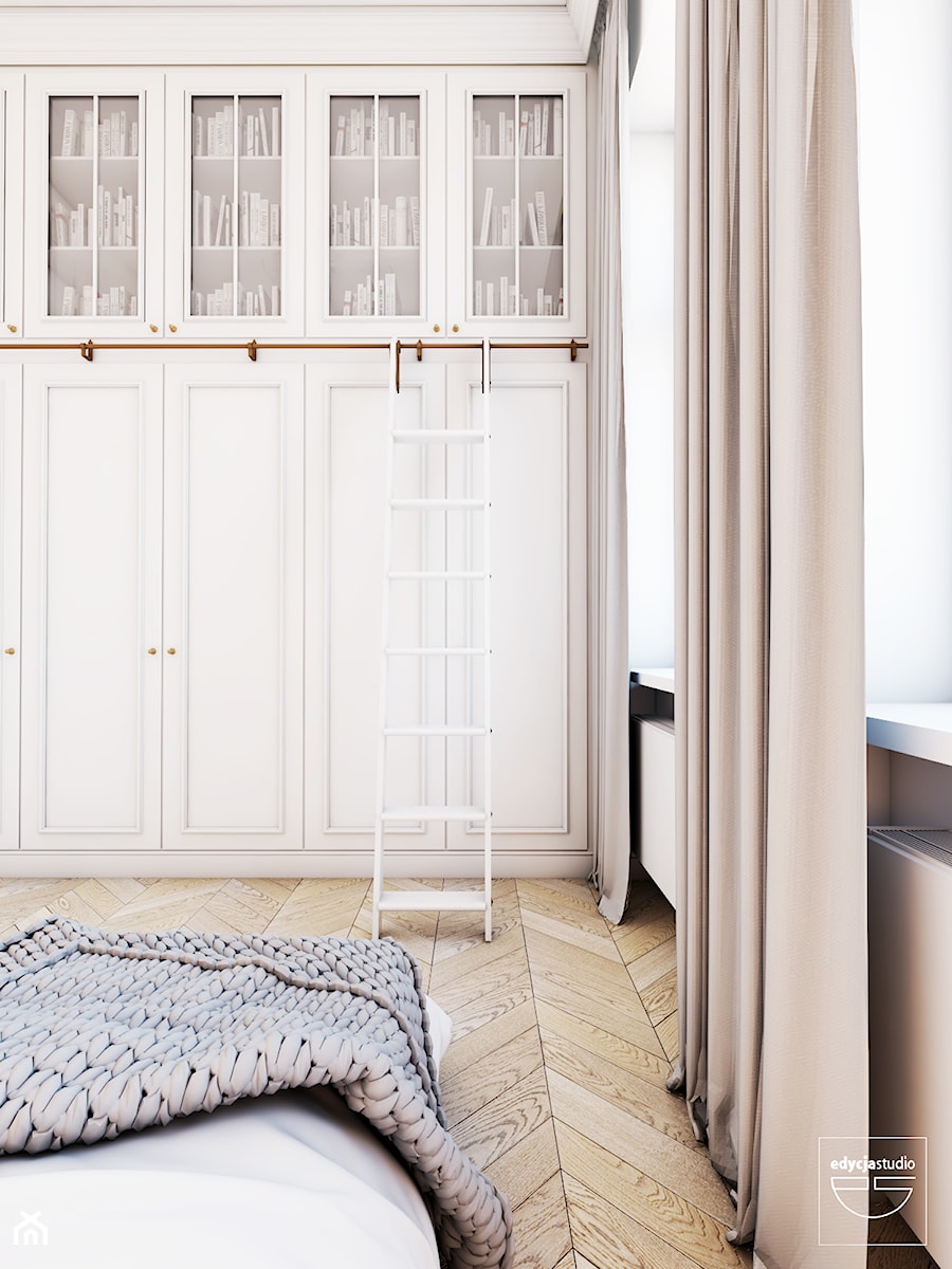 Back to classics - Mała biała sypialnia, styl tradycyjny - zdjęcie od EDYCJA studio