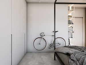 Roomba - Średnia biała sypialnia, styl minimalistyczny - zdjęcie od EDYCJA studio