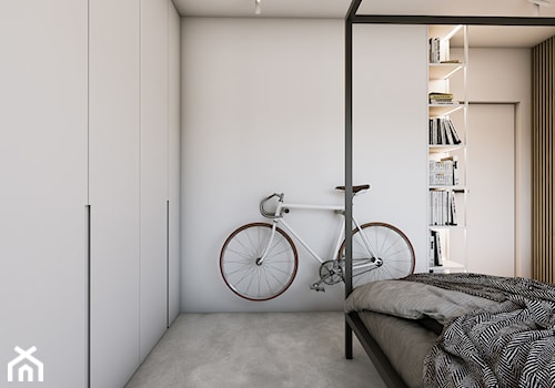 Roomba - Średnia biała sypialnia, styl minimalistyczny - zdjęcie od EDYCJA studio