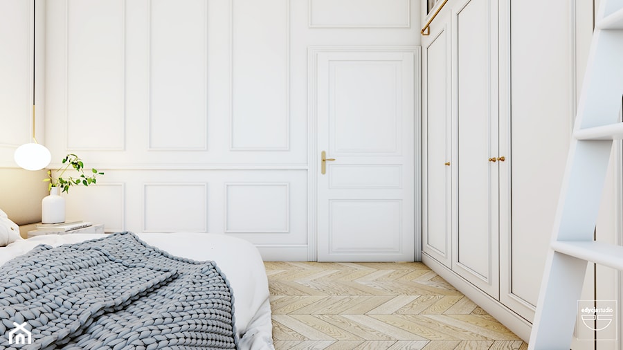Back to classics - Średnia beżowa biała sypialnia, styl tradycyjny - zdjęcie od EDYCJA studio