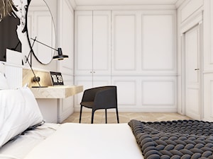 Opposites attract - Średnia szara z biurkiem sypialnia, styl nowoczesny - zdjęcie od EDYCJA studio
