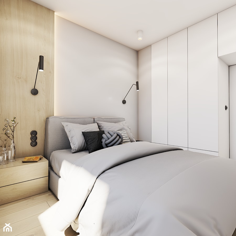 The beginning - Średnia szara sypialnia, styl nowoczesny - zdjęcie od EDYCJA studio