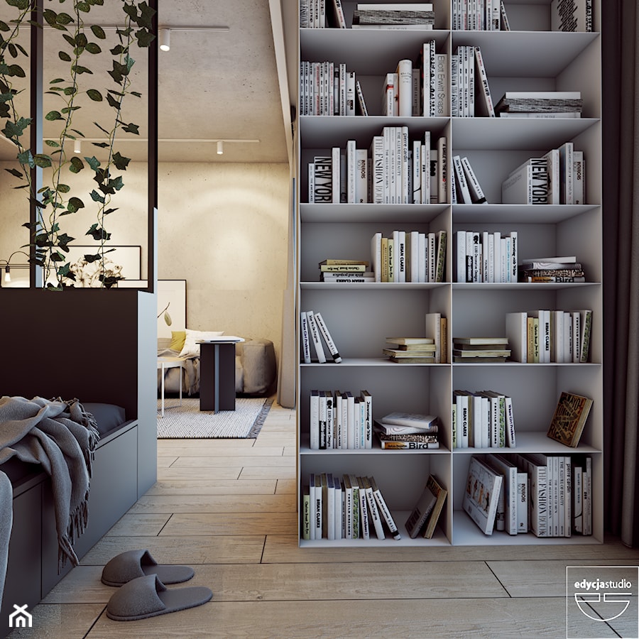 Greenhouse - Średnia szara sypialnia, styl nowoczesny - zdjęcie od EDYCJA studio
