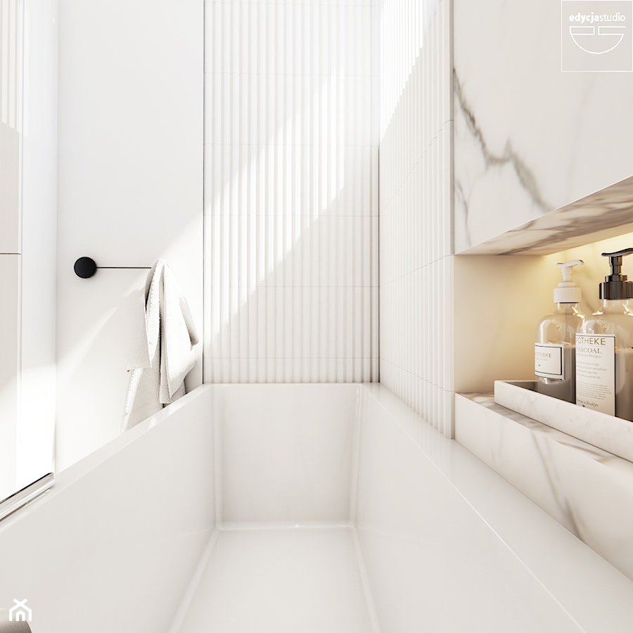 Opposites attract - Mała bez okna łazienka, styl nowoczesny - zdjęcie od EDYCJA studio