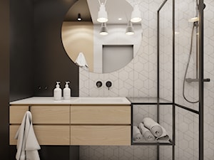 Enter the game - Średnia bez okna z lustrem łazienka, styl industrialny - zdjęcie od EDYCJA studio