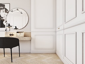 Opposites attract - Średnia biała szara z biurkiem sypialnia, styl nowoczesny - zdjęcie od EDYCJA studio