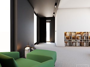 Origami - Duża biała czarna sypialnia, styl minimalistyczny - zdjęcie od EDYCJA studio