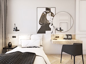 Opposites attract - Mała szara sypialnia, styl nowoczesny - zdjęcie od EDYCJA studio