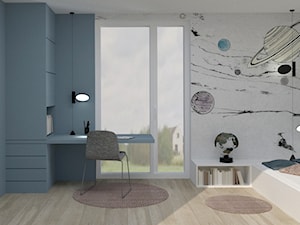 Pokój dla miłośniczki kosmosu - Pokój dziecka, styl minimalistyczny - zdjęcie od mallumo