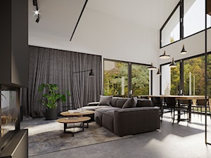 Dom pod Warszawą - Salon, styl minimalistyczny - zdjęcie od mallumo