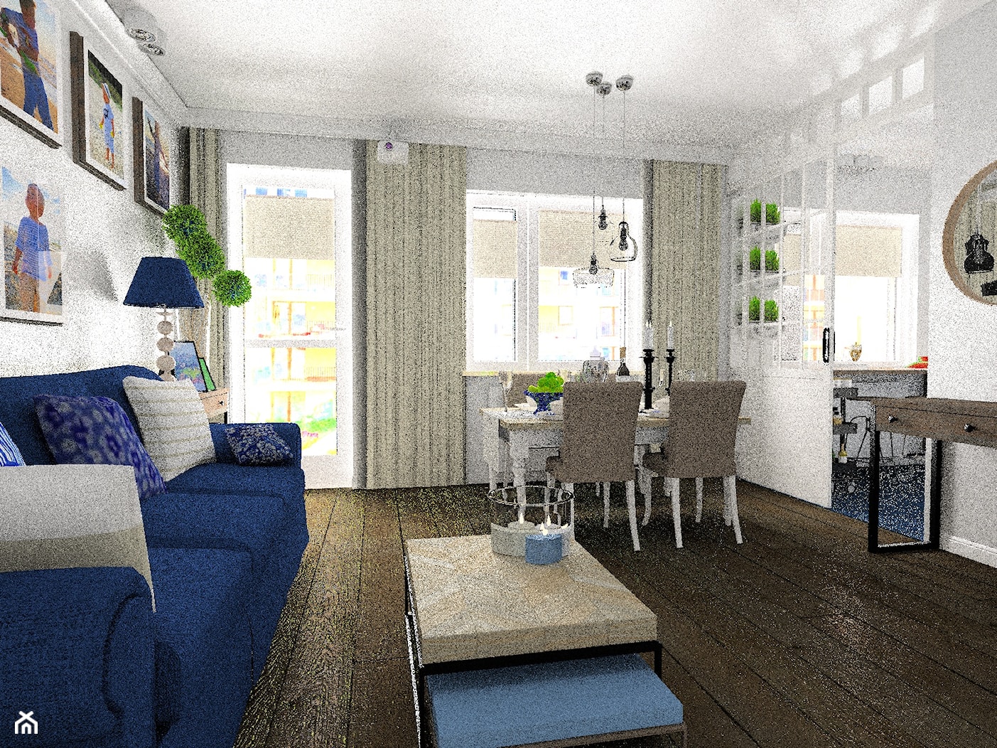 Mieszkanie w stylu Hampton Beach - zdjęcie od GocaDesign - Homebook