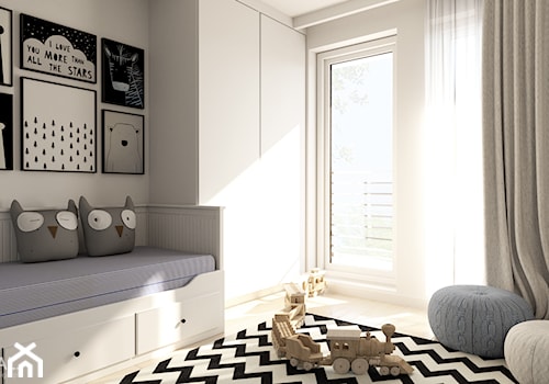 Mieszkanie I - Mały biały pokój dziecka dla dziecka dla nastolatka dla chłopca dla dziewczynki, styl nowoczesny - zdjęcie od MINIMAL.