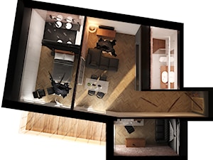 Rzut z góry całego mieszkania - zdjęcie od Avocado Concept
