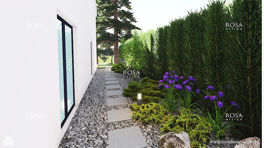 Projekt ogrodu nowoczesnego w japońskim stylu - Ogród, styl nowoczesny - zdjęcie od ROSA DESIGN- Architektura krajobrazu