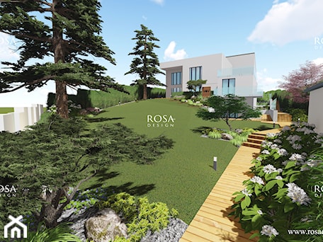 Aranżacje wnętrz - Ogród: Projekt ogrodu nowoczesnego w japońskim stylu - Ogród, styl nowoczesny - ROSA DESIGN- Architektura krajobrazu . Przeglądaj, dodawaj i zapisuj najlepsze zdjęcia, pomysły i inspiracje designerskie. W bazie mamy już prawie milion fotografii!