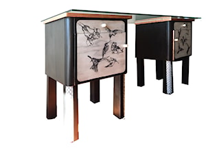 biurko eklektyczne - vintage, projekt i przeróbka ( malowanie ) własne. - zdjęcie od mojsejow- art