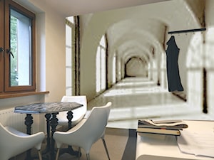 projekt małego biura ( 3/3,5 m2 ) - w stylu elegancko- eklektyczno - glamour - zdjęcie od mojsejow- art