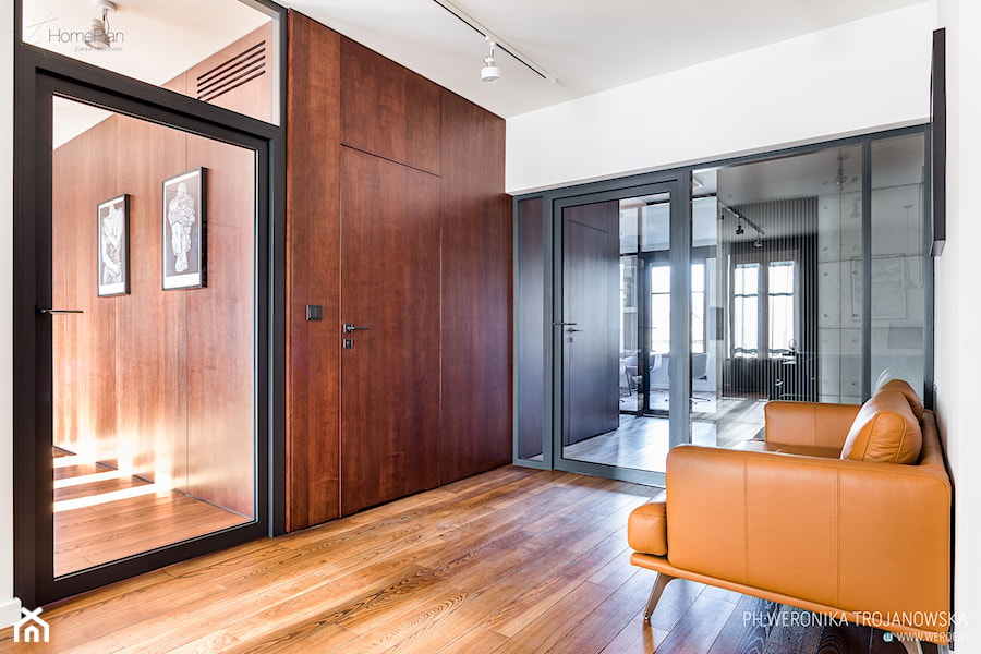 Kancelaria adwokacka - Średni biały hol / przedpokój, styl nowoczesny - zdjęcie od Home Plan projektowanie wnętrz Joanna Mielczarek