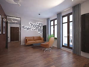 Kancelaria - Średni biały salon - zdjęcie od Home Plan projektowanie wnętrz Joanna Mielczarek