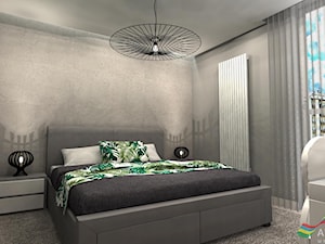 Nowoczesne mieszkanie - Średnia szara z biurkiem sypialnia, styl nowoczesny - zdjęcie od all colors wnetrza z pasja