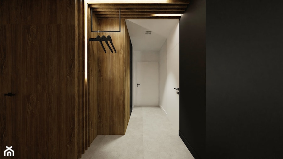 Apartament z ukrytymi drzwiami - Hol / przedpokój, styl minimalistyczny - zdjęcie od Reforma Domu
