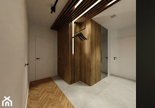 Apartament z ukrytymi drzwiami - Hol / przedpokój, styl minimalistyczny - zdjęcie od Reforma Domu