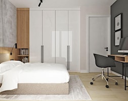 Sypialnia z domowym gabinetem - zdjęcie od Alina Badora Pracownia Architektury Wnętrz - Homebook