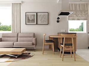 Jasny salon w stylu minimalistycznym - zdjęcie od Alina Badora Pracownia Architektury Wnętrz