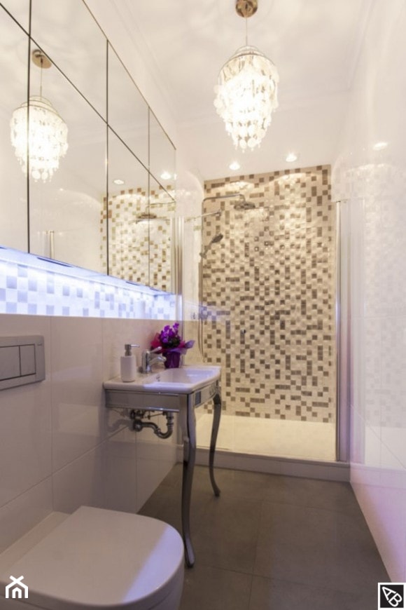 Stylizowana łazienka z mozaiką - zdjęcie od Alina Badora Pracownia Architektury Wnętrz - Homebook