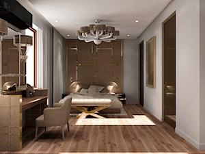 Luksusowa sypialnia w brązie - zdjęcie od Alina Badora Pracownia Architektury Wnętrz