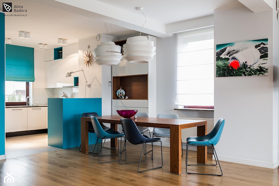 Przestronna jadalnia w stylu Hampton - zdjęcie od Alina Badora Pracownia Architektury Wnętrz